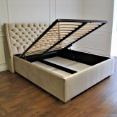 Pikowane łóżko glamour Kludi