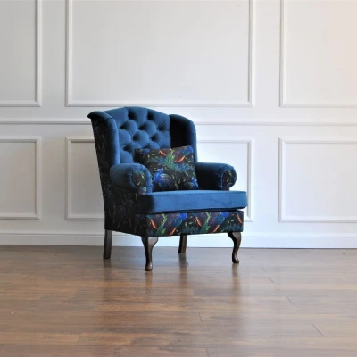Fotel Pikowany Chesterfield Uszak