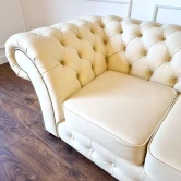 Pikowana Sofa Chesterfield Skóra Naturalna Kanapa Chesterfield Sofa Chesterfield Rozkładana Z Funkcją Spania