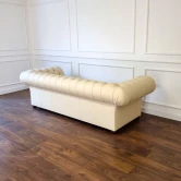Pikowana Sofa Chesterfield Skóra Naturalna Kanapa Chesterfield Sofa Chesterfield Rozkładana Z Funkcją Spania London