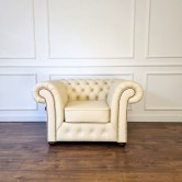 Pikowana Sofa Chesterfield Skóra Naturalna Kanapa Chesterfield Sofa Chesterfield Rozkładana Z Funkcją Spania London