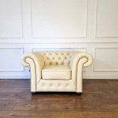 Pikowana Sofa Chesterfield Skóra Naturalna Kanapa Chesterfield Sofa Chesterfield Rozkładana Z Funkcją Spania London
