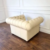 Pikowana Sofa Chesterfield Skóra Naturalna Kanapa Chesterfield Sofa Chesterfield Rozkładana Z Funkcją Spania London