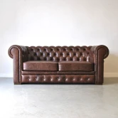 Pikowana Sofa Chesterfield Classic Skóra Dubai kanapa pikowana skóra naturalna