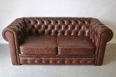 Pikowana Sofa Chesterfield Classic Skóra Dubai kanapa pikowana skóra naturalna