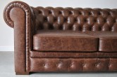 Pikowana Sofa Chesterfield Classic Skóra Dubai kanapa pikowana skóra naturalna