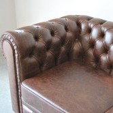 Pikowana Sofa Chesterfield Classic Skóra Dubai kanapa pikowana skóra naturalna
