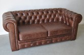 Pikowana Sofa Chesterfield Classic Skóra Dubai kanapa pikowana skóra naturalna