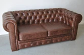 Pikowana Sofa Chesterfield Classic Skóra Dubai kanapa pikowana skóra naturalna