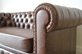 Pikowana Sofa Chesterfield Classic Skóra Dubai kanapa pikowana skóra naturalna