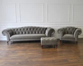 Pikowany fotel chesterfield Kremona