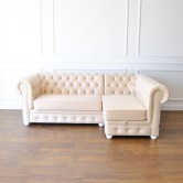 Pikowany narożnik otwarty chesterfield classic