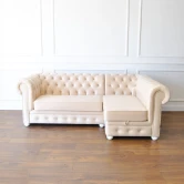 Pikowany narożnik otwarty chesterfield classic