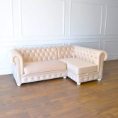 Pikowany narożnik otwarty chesterfield classic