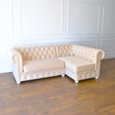 Pikowany narożnik otwarty chesterfield classic