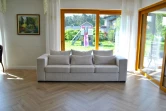 Sofa glamour, nowoczesna, designerska, z poduszkami, bucle, MARCO sofa rozkładana z funkcją spania do spania codziennego