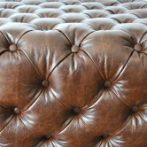 Pufa chesterfield Kostka Skóra Naturalna Pikowana Skórzana
