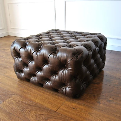 Pikowana Pufa Chesterfield Kostka