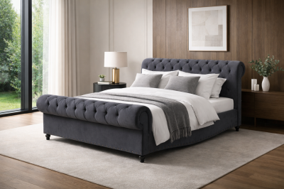 Pikowane Łóżko Chesterfield Classic Glamour