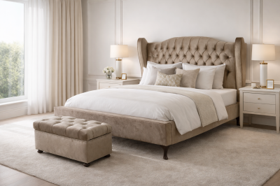 Łóżko pikowane chesterfield glamour Uszak