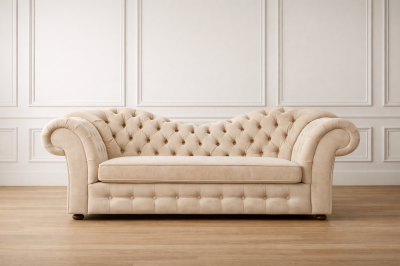 Sofa pikowana Chesterfield Emporia z funkcją spania