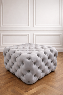 Pikowana Pufa  Kostka Chesterfield model 02