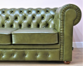 Pikowany fotel chesterfield classic skóra