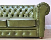 Pikowany fotel chesterfield classic skóra