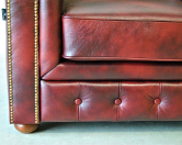 Pikowany fotel chesterfield classic skóra