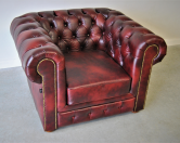 Pikowany fotel chesterfield classic skóra